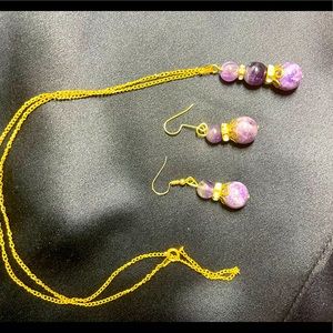 Earrings and necklace